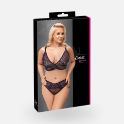 Souprava Cottelli Curves Bra Set purple