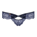 Modré krajkové kalhotky s mašličkou Obsessive Panties S/M