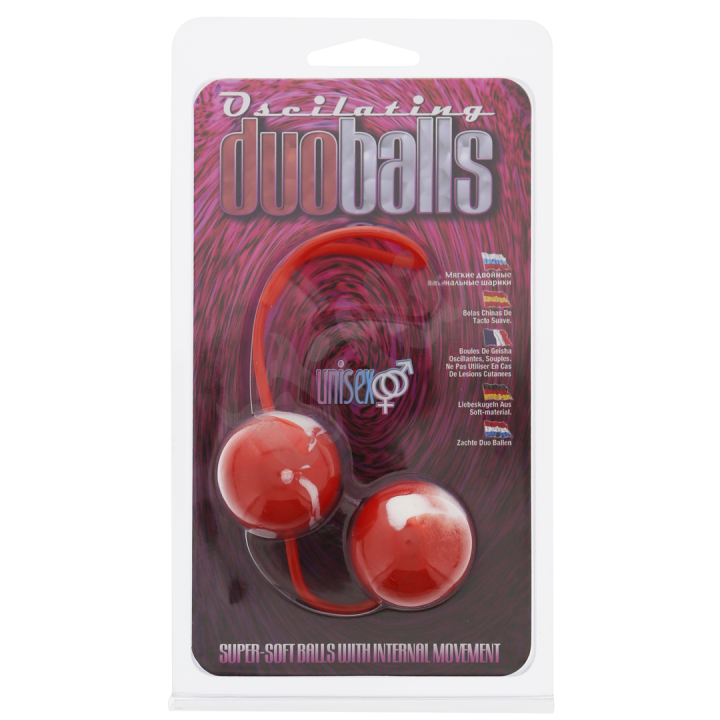 Duo balls MARBILIZED DUO BALLS - RED