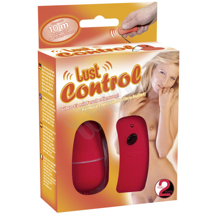 Červené vibrační vajíčko - Lust Control Red