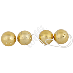 4 zlaté kuličky na šňůrce You2Toys Golden Beads