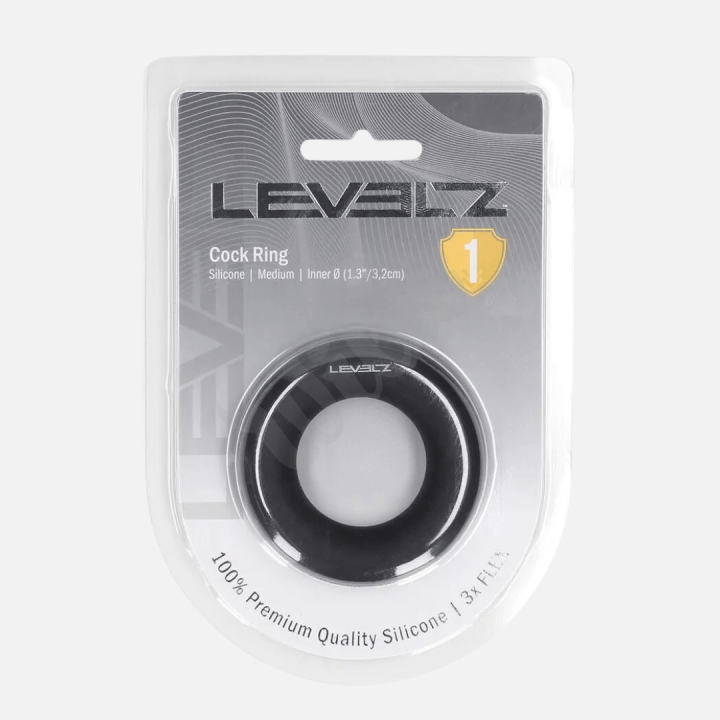 Erekční kroužek Solid Silicone Cockring - M - Black