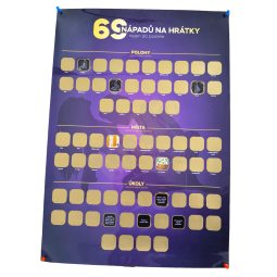 Stírací plakát 69 nápadů nejen do postele
