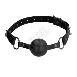 Roubík Ouch! Skulls and Bones - Silicone Ball Gag - Black