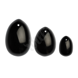 La Gemmes - Yoni Egg Set Black Obsidian L-M-S