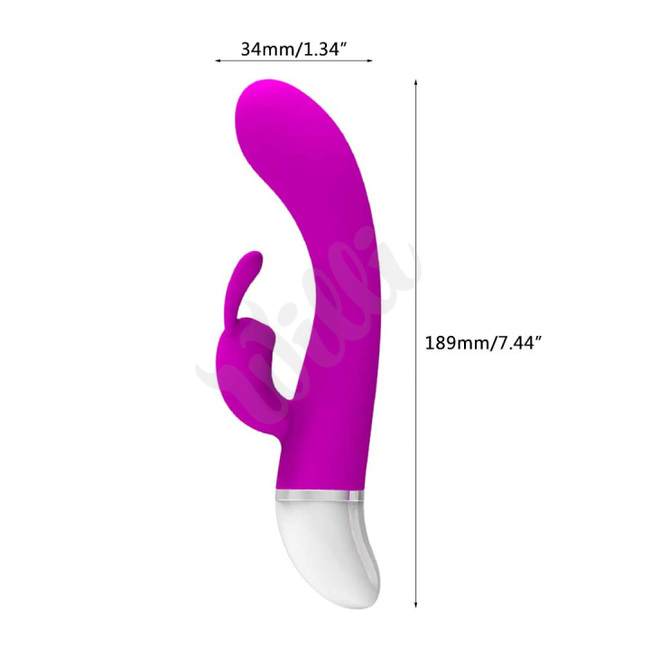 Vibrátor s dráždičem klitorisu fialový PRETTY LOVE - FREDA