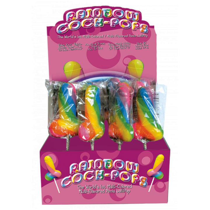 Lízátko ve tvaru penisu Rainbow Cock Pops